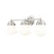 Z-Lite Vaughn Vanity, 3-Light, 7.75 In.W x 22.5 In.L x 9.5 In.H, Brushed Nickel/Matte Opal 735-3V-BN - alternate 1